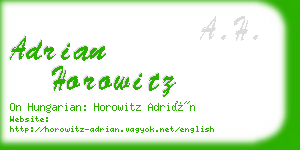adrian horowitz business card